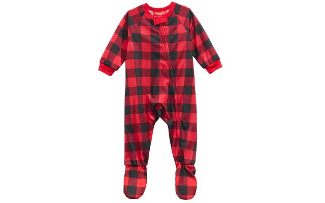  Infants Fleece Navidad Footed Pajamas