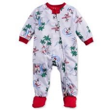 Family Pajamas Infants Surfing Santa Footed Pajamas