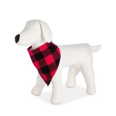 Family Pajamas Matching Buffalo Pet Bandana (Red/Black S/M)