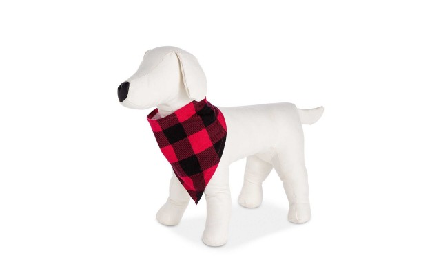  Matching Buffalo Pet Bandana (Red/Black S/M)