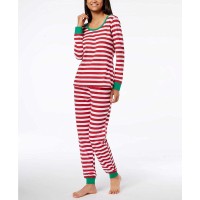 Family Pajamas Matching Women’s Holiday Stripe Pajama Sets