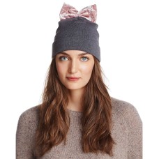 Federica Moretti Women's Knit With Velvet Bow Caps