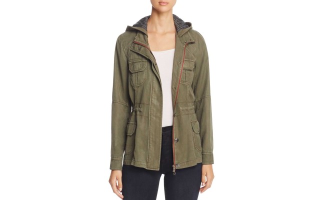  Contrast Hood Anorak (Green, XS)