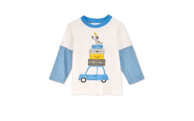  24M Layered-Look Graphic-Print T-Shirt, Baby Boys – White (24 Months)