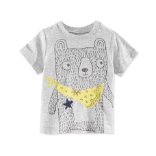 First Impressions Baby Boys’ Bandana Bear T-Shirt (Cream, 24Months)