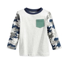 First Impressions Baby Boys Camo-Sleeve Pocket T-Shirts