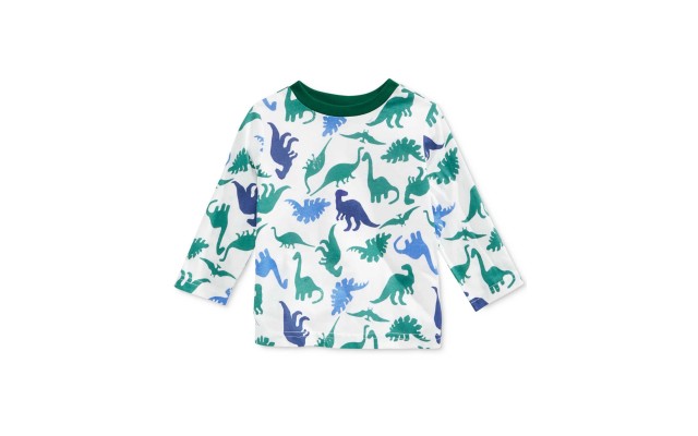  Baby Boys DinovLong-Sleeve Graphic-Print T-Shirts