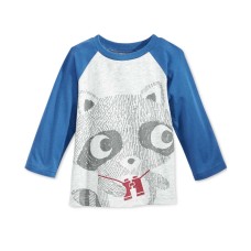 First Impressions Baby Boys Long-Sleeve Graphic-Print T-Shirt Tops