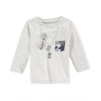First Impressions Baby Boys’ Long-Sleeve Graphic-Print T-Shirts