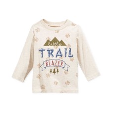 First Impressions Baby Boys Long-Sleeve Graphic-Print T-Shirts