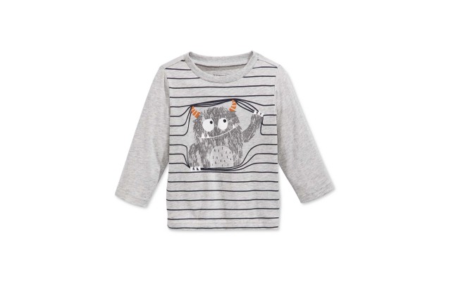  Baby Boys’ Long Sleeve Graphic-Print T-Shirts