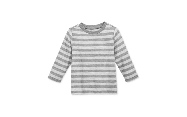  Baby Boys’ Long-Sleeve Mixed-Striped Thermal T-Shirts