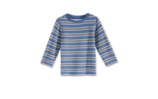  Baby Boys’ Long-Sleeve Mixed-Striped Thermal T-Shirts