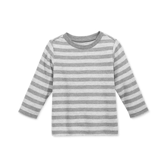  Baby Boys’ Long-Sleeve Mixed-Striped Thermal T-Shirts