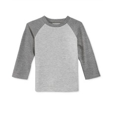 First Impressions Baby Boys’ Raglan-Sleeve Grey Thermal Top (24 Months)