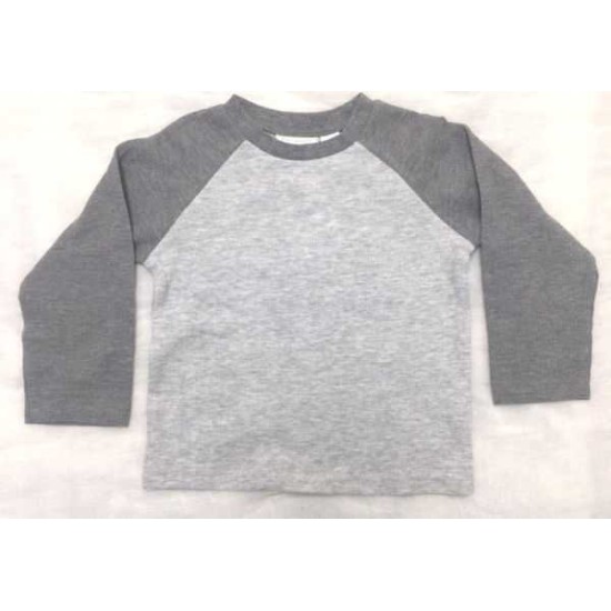  Baby Boy's’Raglan-Sleeve Grey Thermal Tops