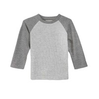 First Impressions Baby Boy's’Raglan-Sleeve Grey Thermal Tops
