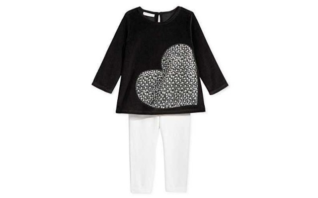  Baby Girls’ 2-Pc. Heart Tunic & Leggings Sets