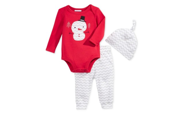  Baby Girls’ 3-Pc. Holiday Set Body, Leggings Sets