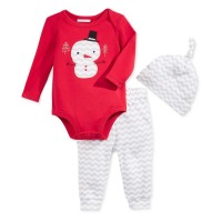 First Impressions Baby Girls’ 3-Pc. Holiday Set Body, Leggings Sets