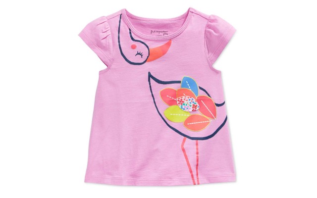  Baby Girls Flamingo T-Shirt – Pink 6/9M