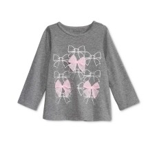 First Impressions Baby Girls Long-Sleeve Graphic-Print T-Shirt Tops