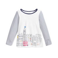 First Impressions Baby Girls Long-Sleeve Graphic-Print T-Shirt Tops