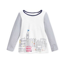 First Impressions Baby Girls Long-Sleeve Graphic-Print T-Shirt Tops