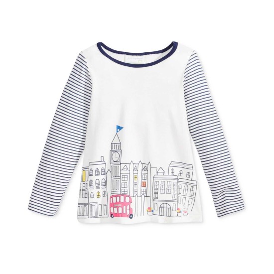  Baby Girls Long-Sleeve Graphic-Print T-Shirt Tops