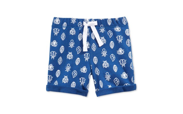  Bug-Print Pull-On Shorts