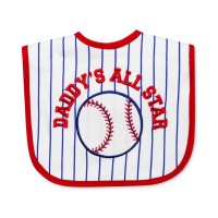 First Impressions Daddy’s All Star Red White Blue Baseball Bib