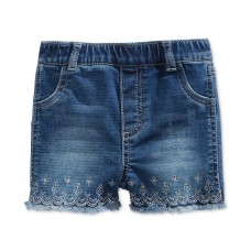 First Impressions Girl's Embroidered Denim Shorts