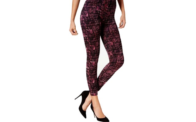  Graphic Animal-Print Seamless Leggings (Purple, S/M)