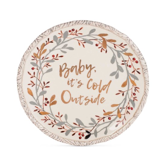  49-786 Wintry Woods Holiday Serving/Sharing Plate, 9.75-Inch