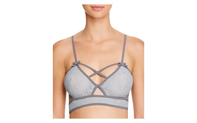 For Love & Lemons Blue Edie Bralette (Blue, Large)