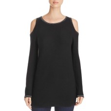 Foxcroft Ella Cold Shoulder Tunic Pullover Sweater Tops