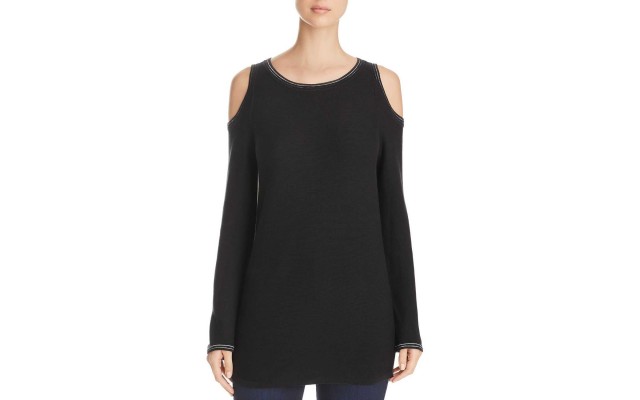  Ella Cold Shoulder Tunic Pullover Sweater Tops