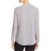  Women's Ashleigh Chiffon Ruffle Front Blouses Top, Slate, 16
