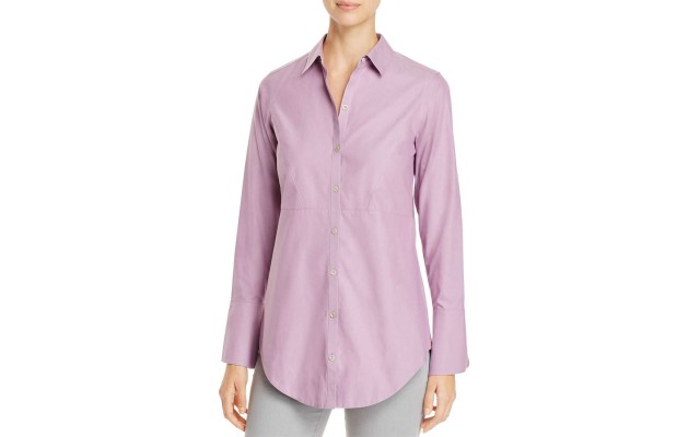  Women's Patrice Button Down Tops, Purple, 2 AV/MD/RG