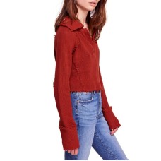 Free People Darcy Knit Top (Cedar, L)