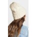  Harlow Cable Knit Beanie (Ivory, One Size)