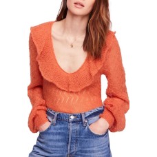 Free People Macaroon Sweater (Burnt Orange, S)