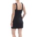  Ribbed Sleeveless Body Con (Black, S)