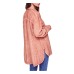  Women’s All About The Feels Button Shirt (Peach, Medium)