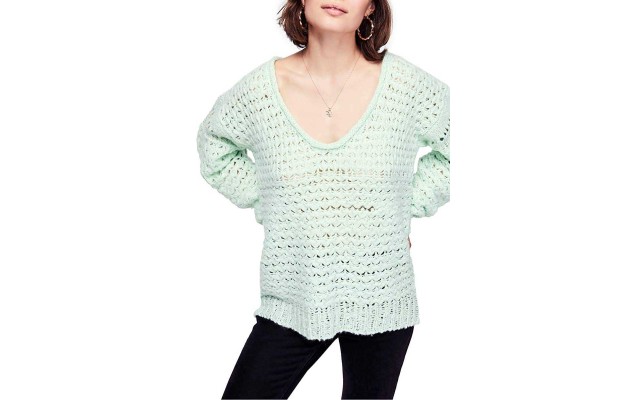 Women's Crashing Waves Pullover Blouse Sweater Tops