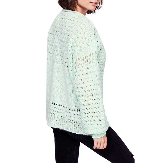  Women's Crashing Waves Pullover Blouse Sweater Tops