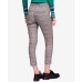  Womens Tailored Plaid Cropped Pants (Black, 0)