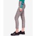  Womens Tailored Plaid Cropped Pants (Black, 0)