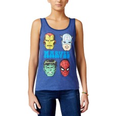 Freeze 24-7 Marvel Avengers Junior Tank Top ( Navy Heather, Small)