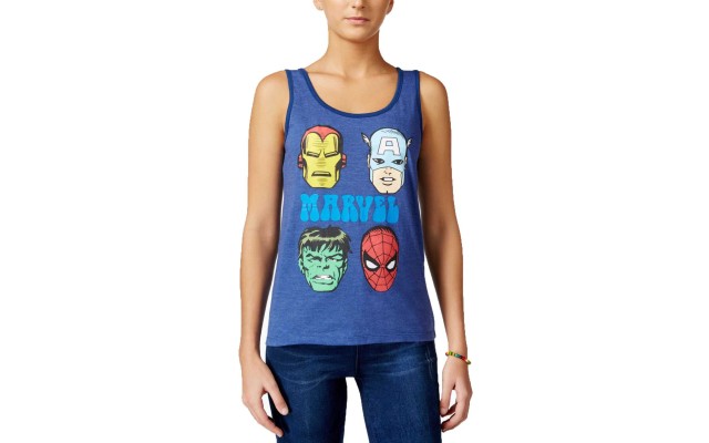  Marvel Avengers Junior Tank Top ( Navy Heather, Small)